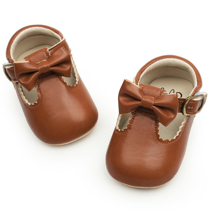 HONGTEYA Baby Girls Shoes Infant Mary Jane Flats Non Slip Newborn Moccasins