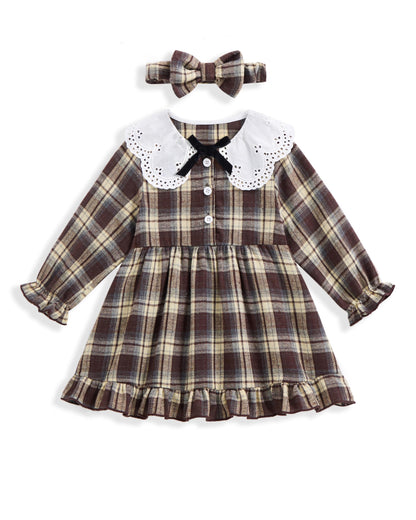 Vibebox Toddler Girls Dress Fall Winter Long Sleeve Princess Outfits 12M-4T