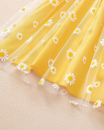Kucnuzki Baby Girl Clothes Toddler Girls Summer Fairy Tulle Dress Ruffle Fly Sleeve Casual Sundress Cute Outfit for Kids